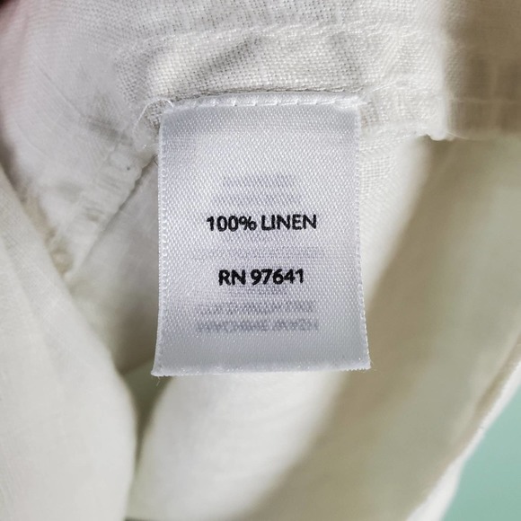 J. Jill Women's PureJill White Linen Boxy Short Sleeve Shirt Size XL - Picture 5 of 6